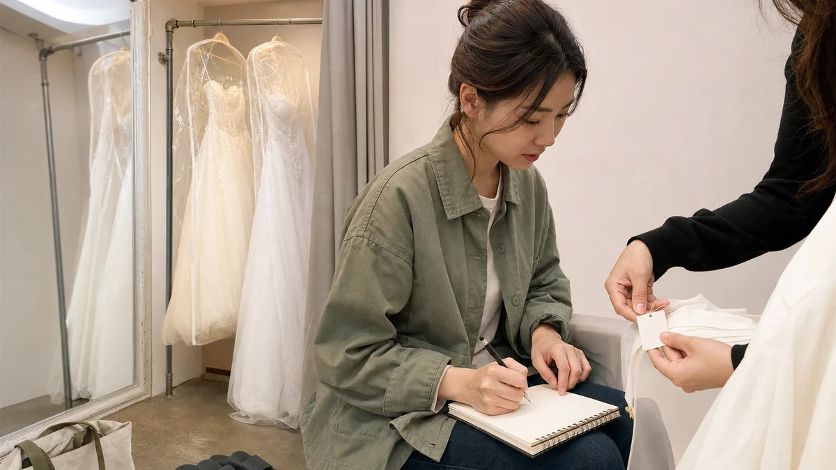 웨딩드레스 추가금 상담 전에 확인할 체크리스트 체크리스트를 적어두면 상담 내용을 비교하기 쉽습니다
